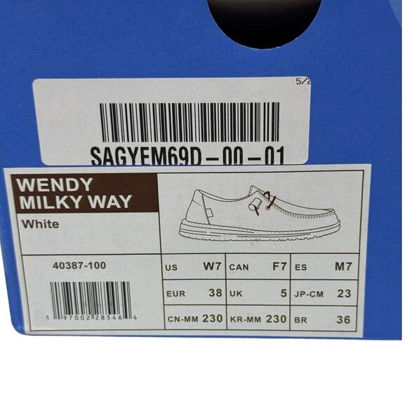 Hey Dude Wendy Women’s Milky Way Cow Print Casual Slip On Shoes Size 7 - Picture 12 of 12